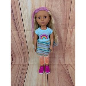Glitter Girls Hairdresser Doll‎ by Battat – 14" Poseable Blonde and Purple Hair